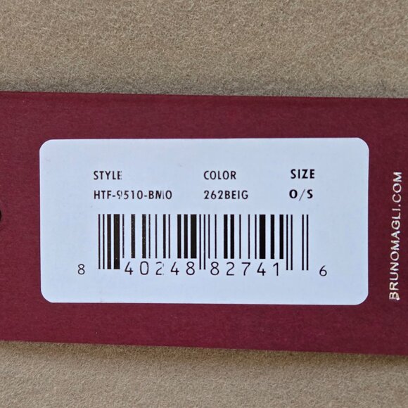 NWT Bruno Magli Wool Hat with Leather Trim - Picture 6 of 8